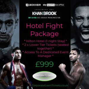 Amir Khan vs Kell Brook VIP Hotel Tickets Package Manchester Arena ON 19/02/202 VIP Hospitality Tickets Kell Brook vs Amir Khan Tickets